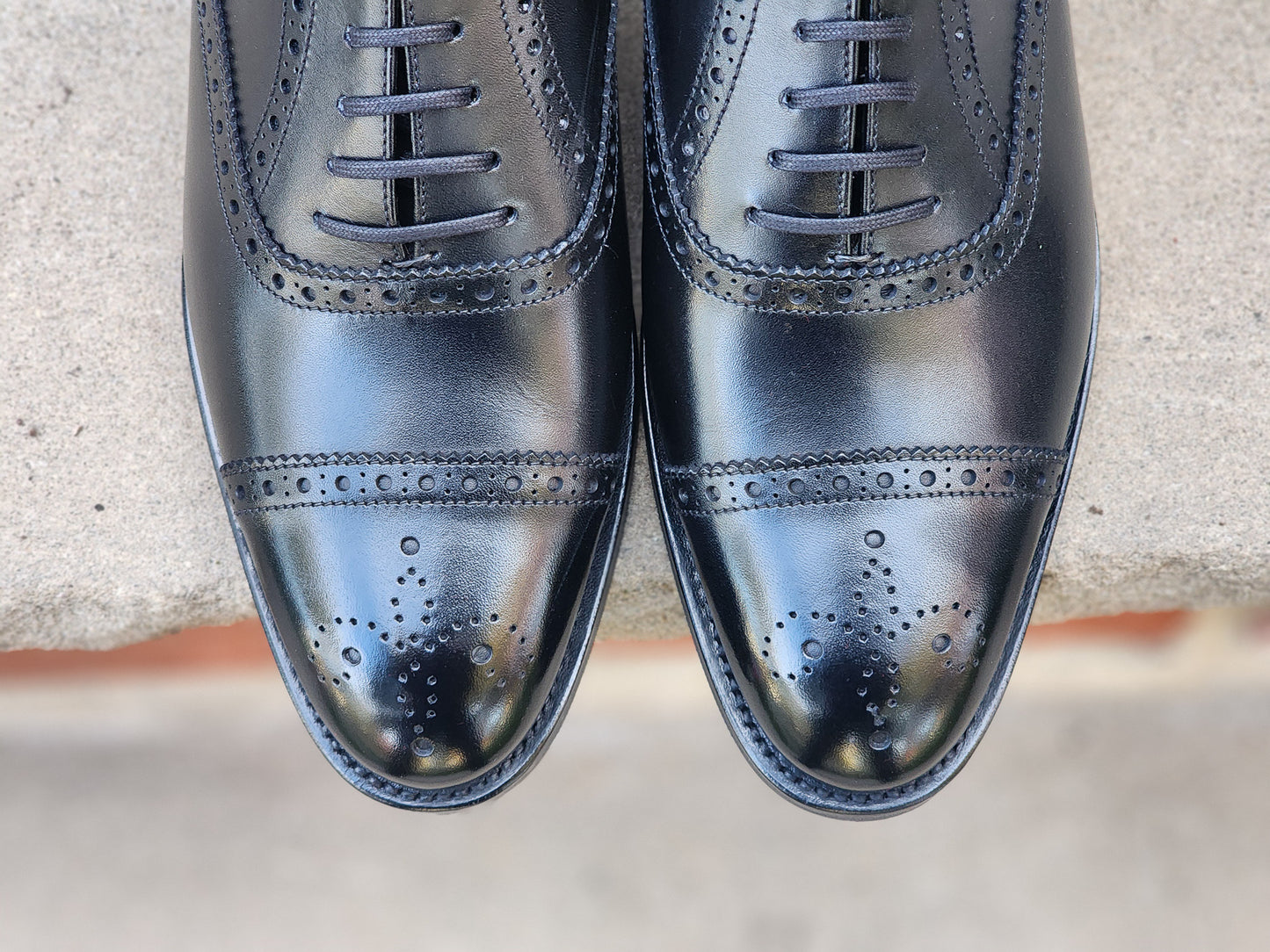 J.FitzPatrick - Oxford de una sola pieza de ante - Marrón oscuro