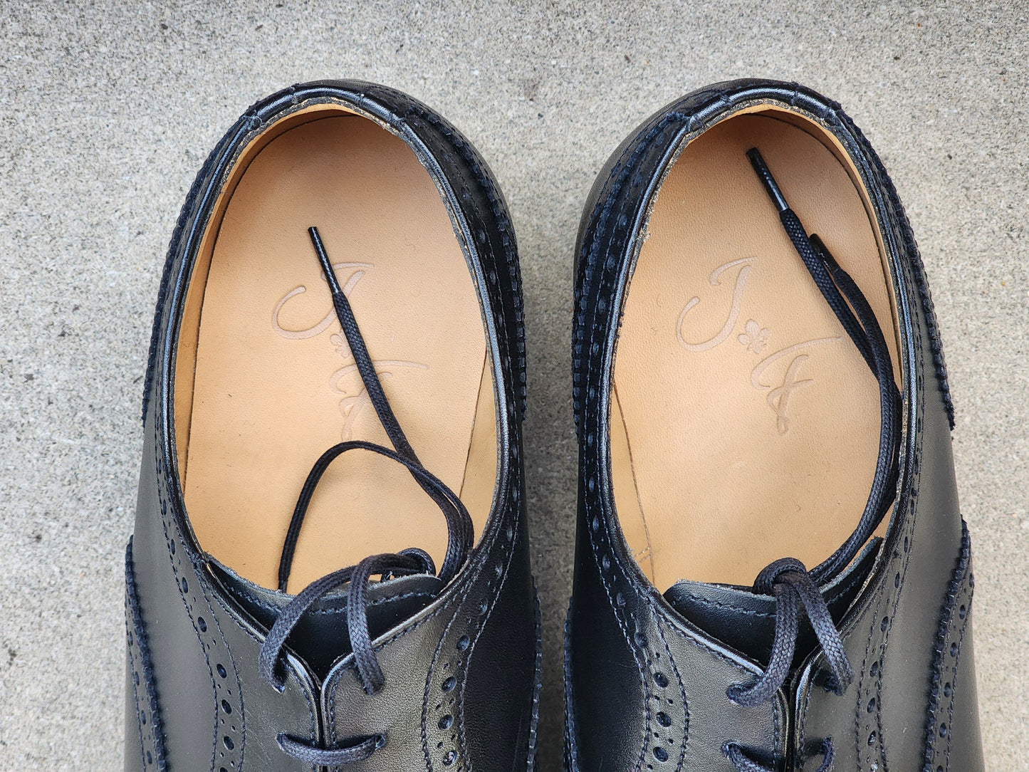 J.FitzPatrick - Oxford de una sola pieza de ante - Marrón oscuro