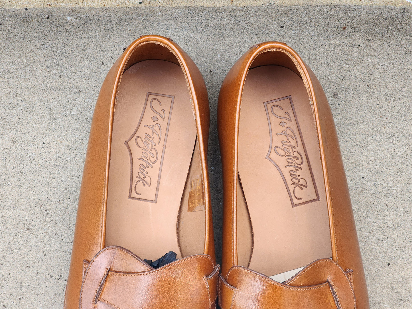 J.FitzPatrick - Butterfly Loafers - Caramel Calf / White - Multiple Sizes