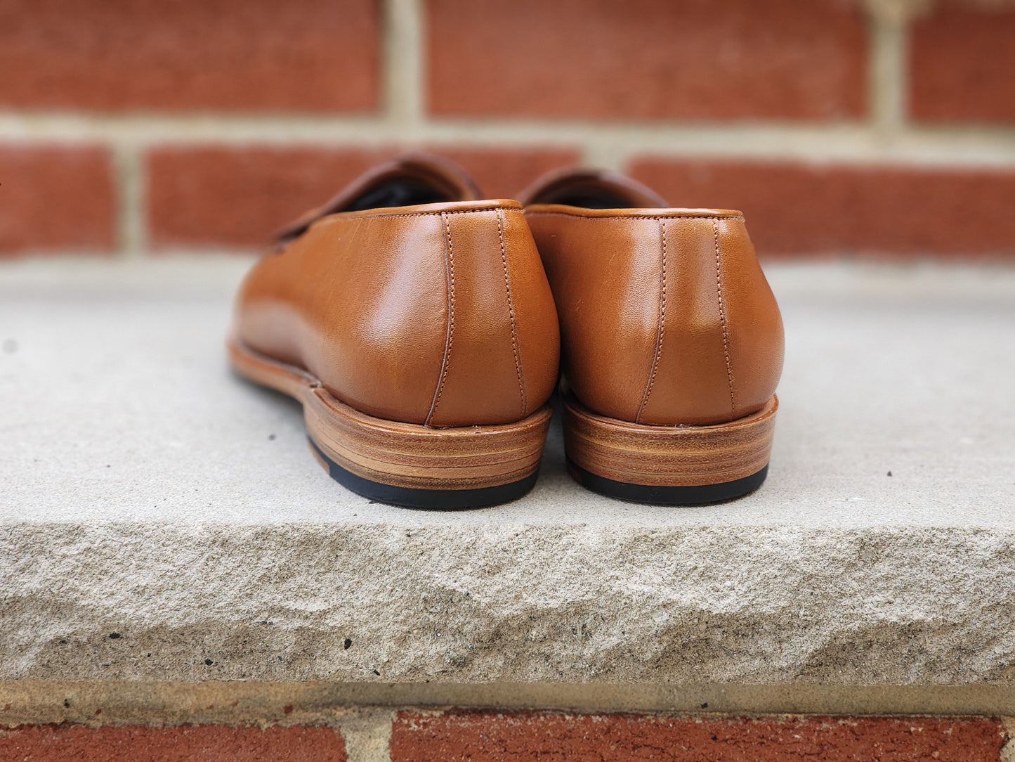 J.FitzPatrick - Butterfly Loafers - Caramel Calf / White - Multiple Sizes