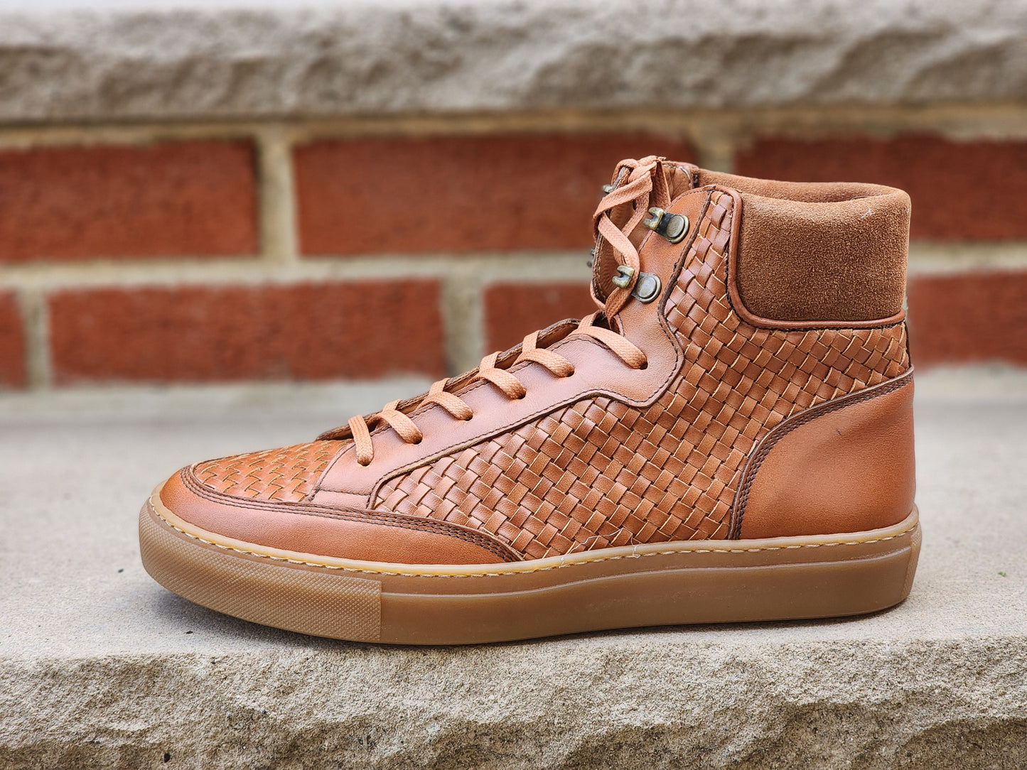 J.FitzPatrick - Hi Top Sneaker - Cedar Calf Braided - Multiple Sizes