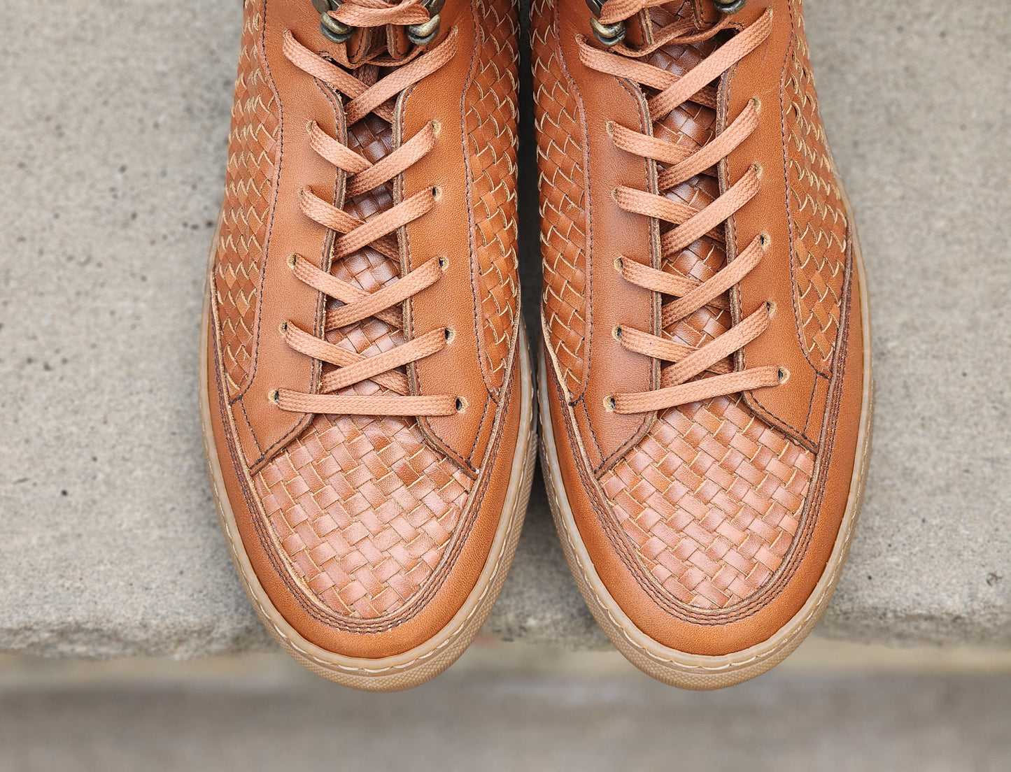 J.FitzPatrick - Hi Top Sneaker - Cedar Calf Braided - Multiple Sizes
