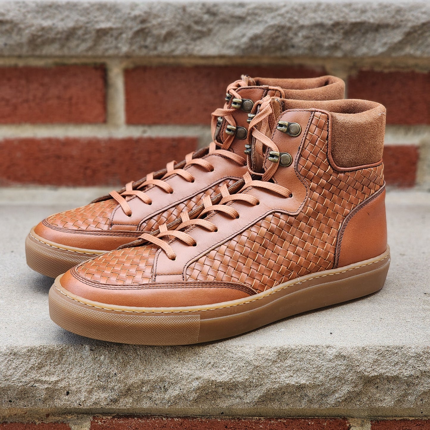 J.FitzPatrick - Hi Top Sneaker - Cedar Calf Braided - Multiple Sizes