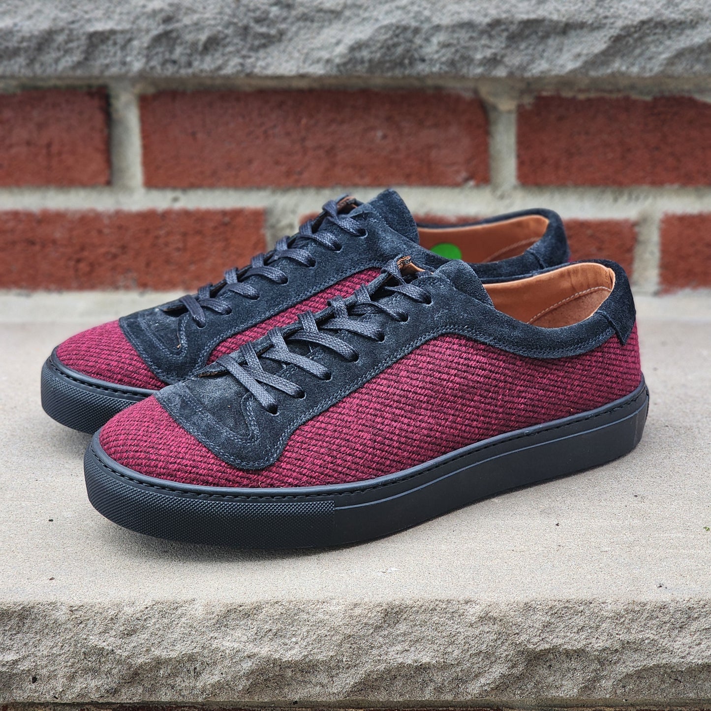 J.FitzPatrick - Tweed Sneaker - Black Suede / Tweed - Multiple Sizes