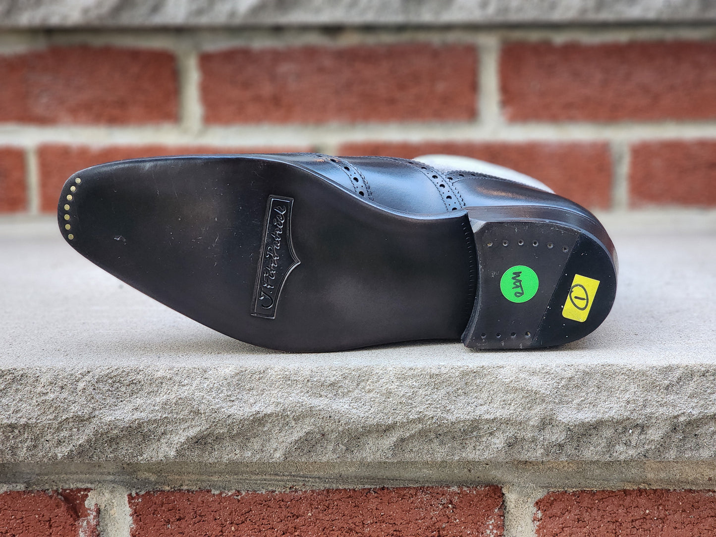 J.FitzPatrick - Botas con botones - Piel de becerro negra/Ante azul intenso