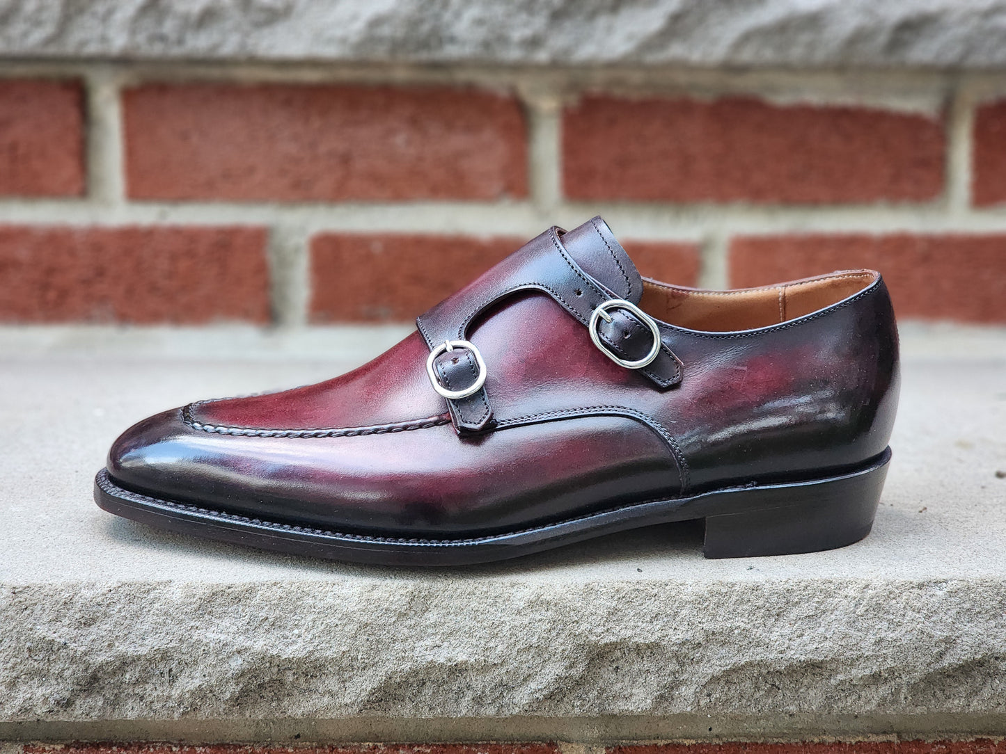 J.FitzPatrick - Oxford de una sola pieza de ante - Marrón oscuro