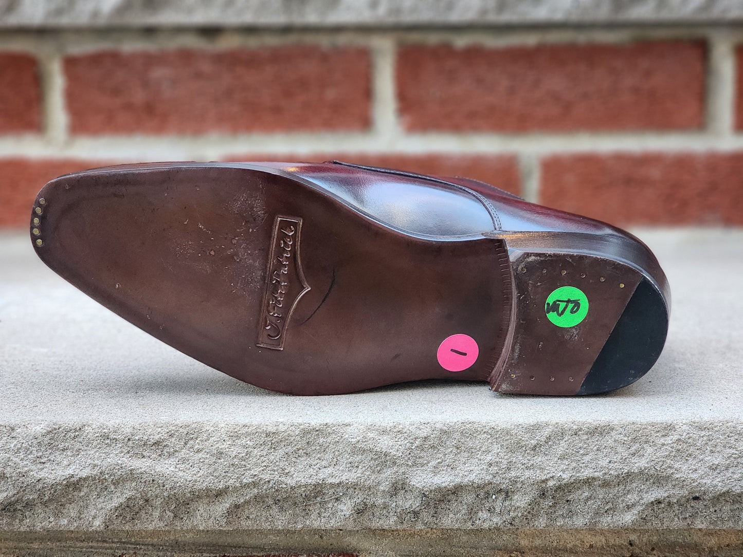 J.FitzPatrick - Oxford de una sola pieza de ante - Marrón oscuro