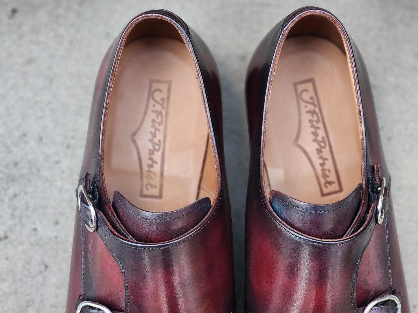 J.FitzPatrick - Oxford de una sola pieza de ante - Marrón oscuro