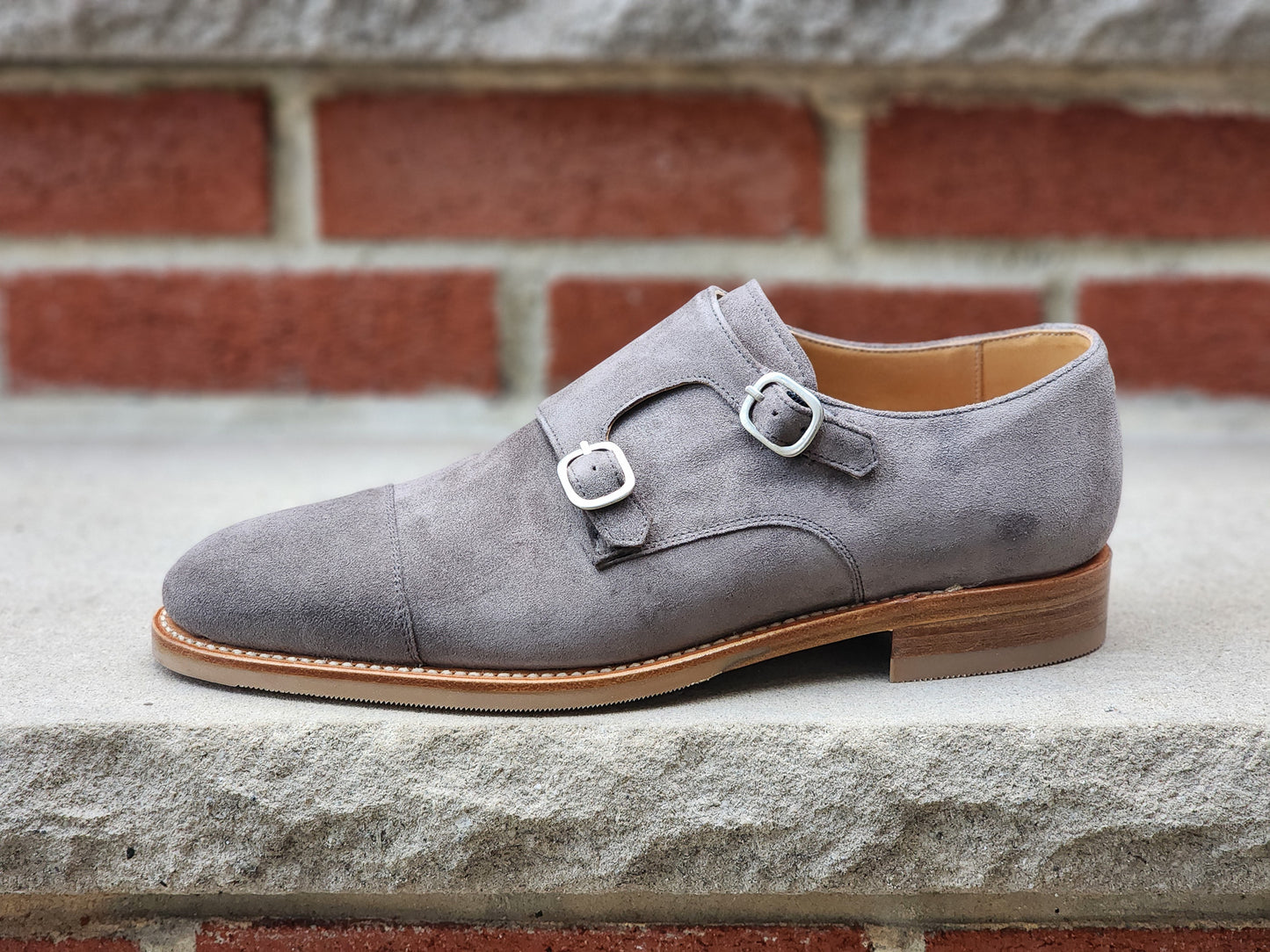 J.FitzPatrick - Oxford de una sola pieza de ante - Marrón oscuro