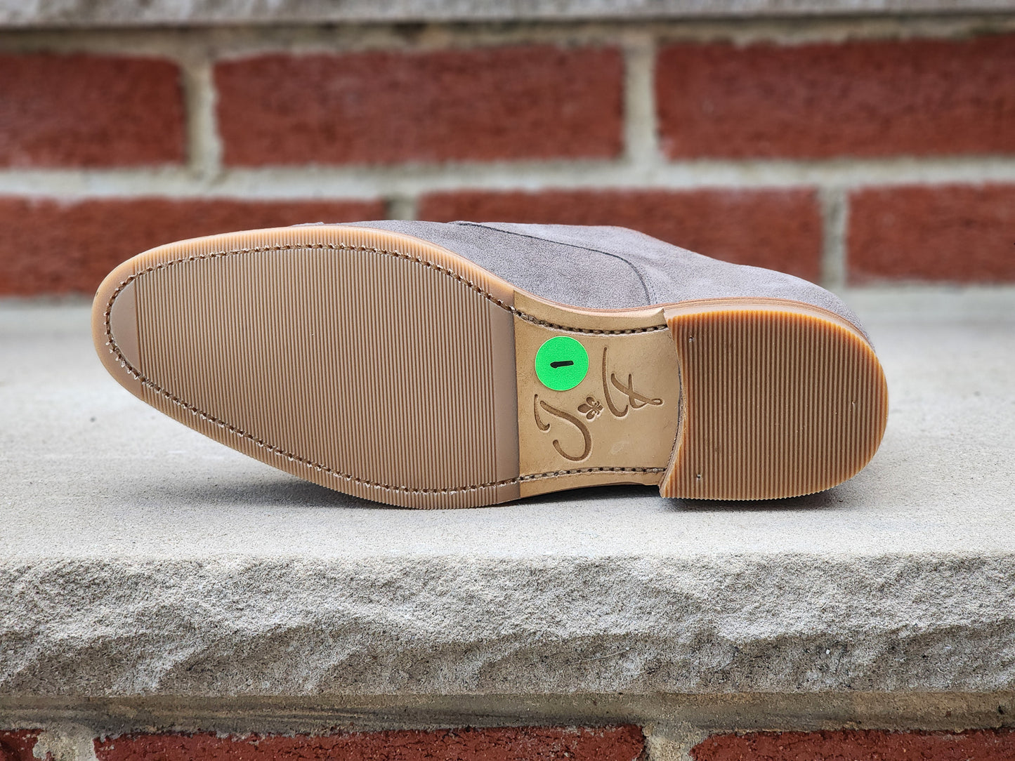 J.FitzPatrick - Oxford de una sola pieza de ante - Marrón oscuro