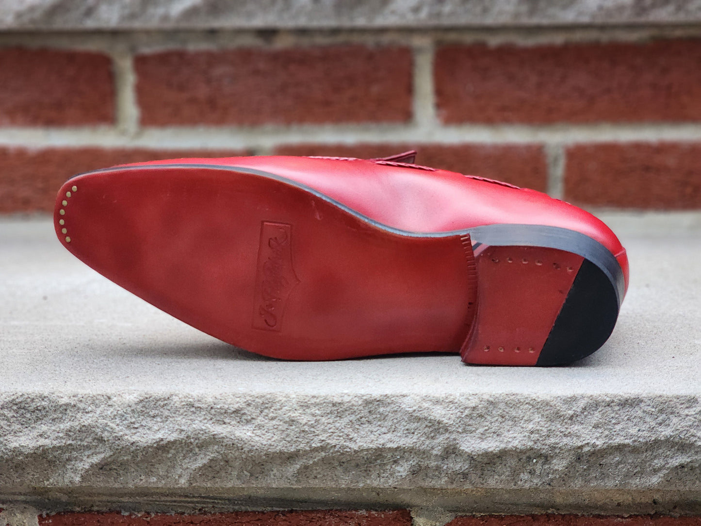 J.FitzPatrick - String Tassel Loafers - Red Calf - US 9