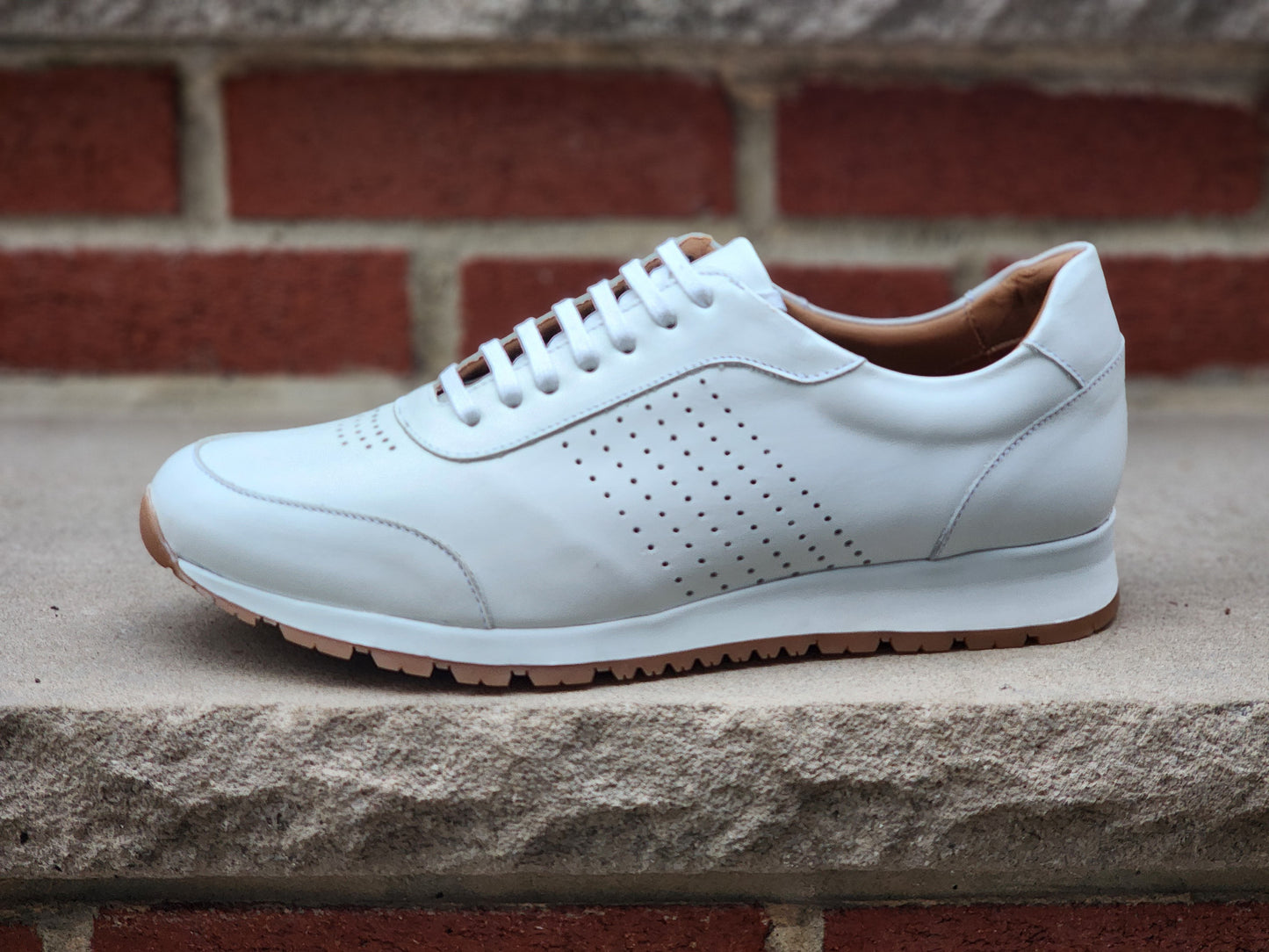 J.FitzPatrick - Leather Sneaker - White Calf (Second) - US 9