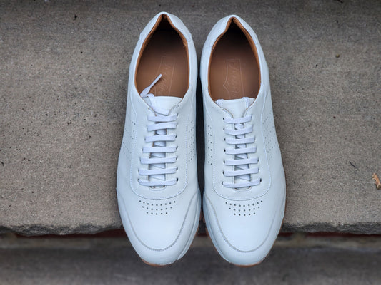 J.FitzPatrick - Leather Sneaker - White Calf (Second) - US 9