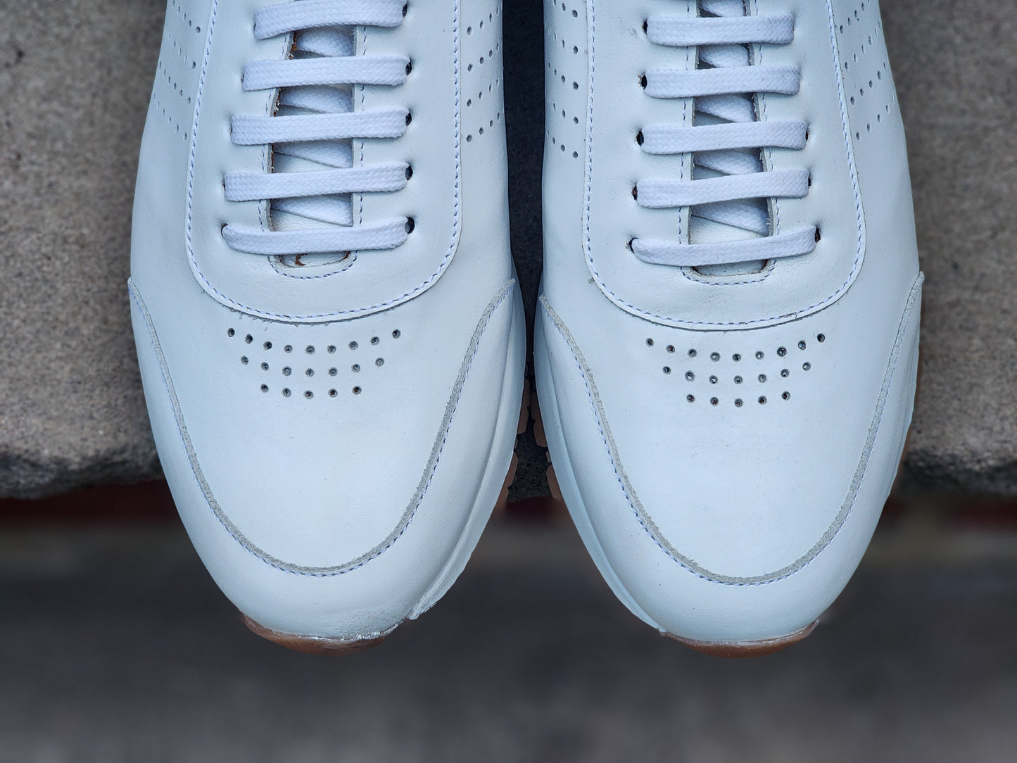 J.FitzPatrick - Leather Sneaker - White Calf (Second) - US 9