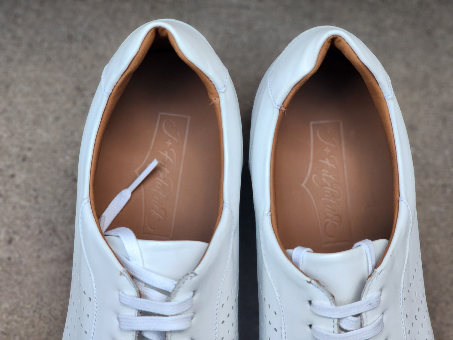 J.FitzPatrick - Leather Sneaker - White Calf (Second) - US 9