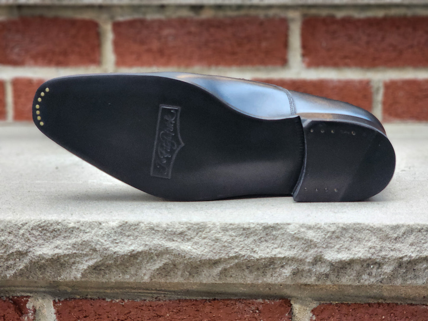 J.FitzPatrick - Oxford de una sola pieza de ante - Marrón oscuro