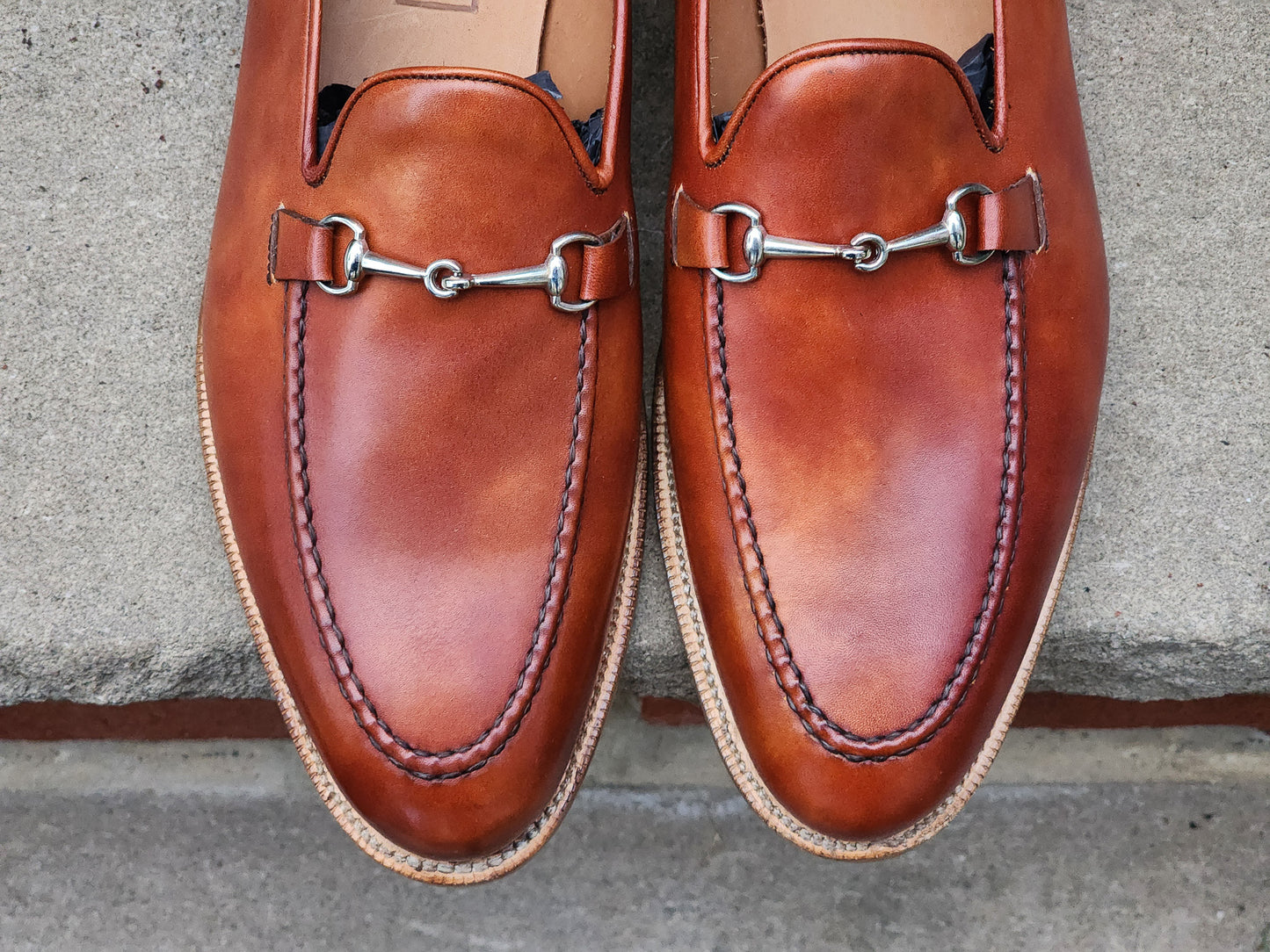 J.FitzPatrick - Bit Loafers - Gold Museum Calf - US 7.5