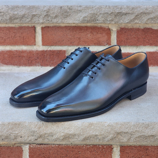 J.FitzPatrick - Whole Cut Oxford - Black Calf (Second) - US 11.5