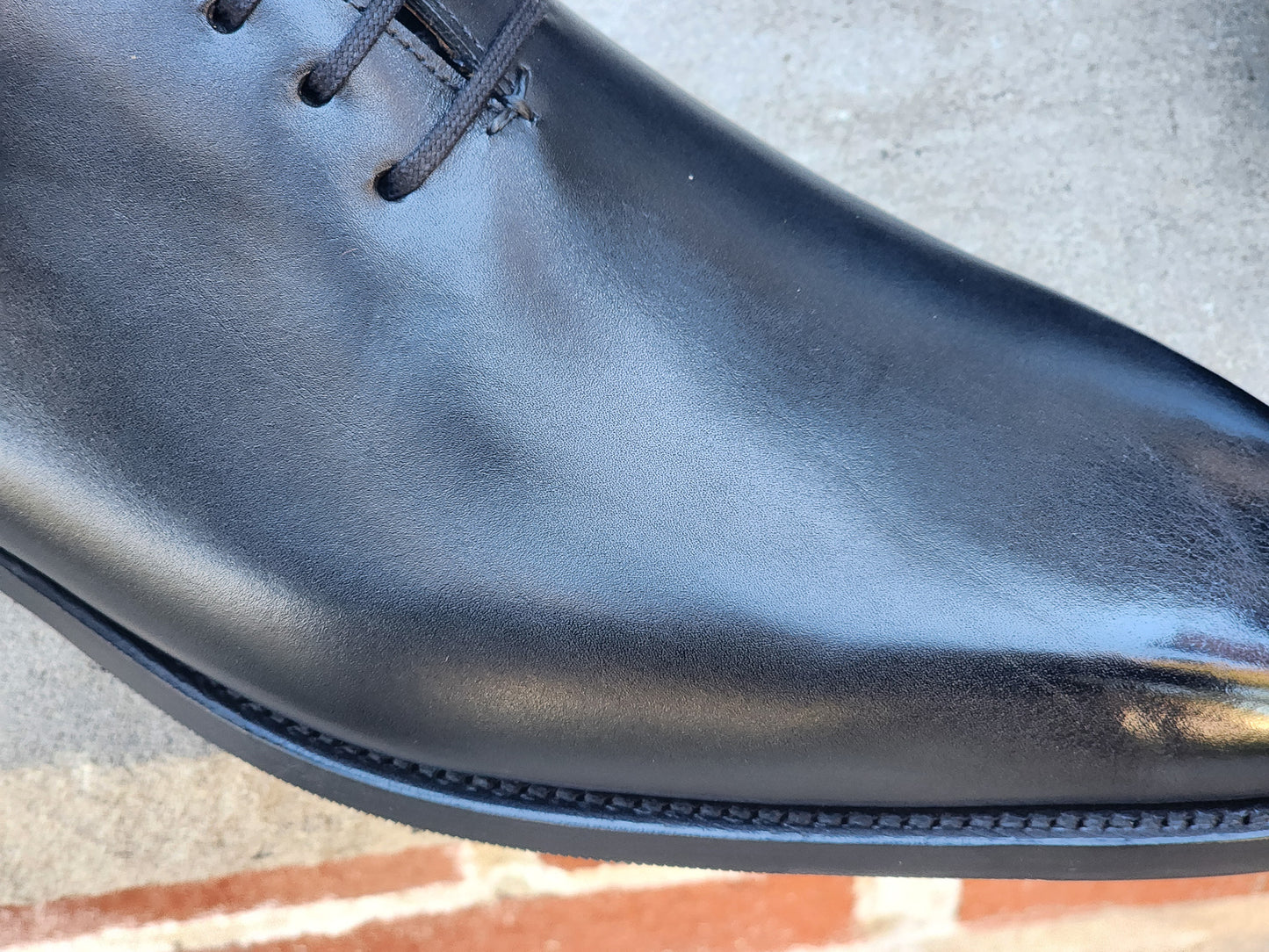 J.FitzPatrick - Whole Cut Oxford - Black Calf (Second) - US 11.5