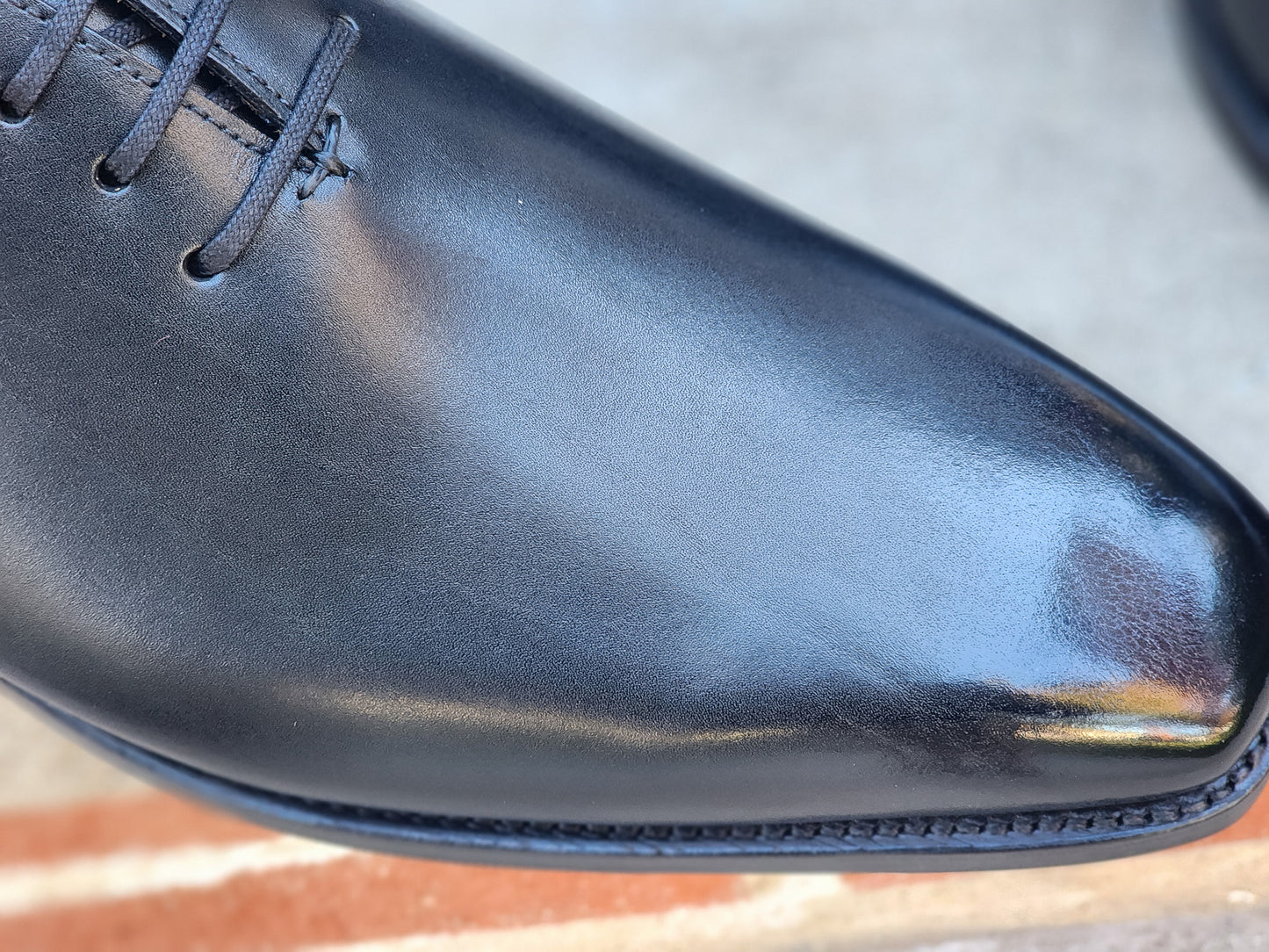 J.FitzPatrick - Whole Cut Oxford - Black Calf (Second) - US 11.5