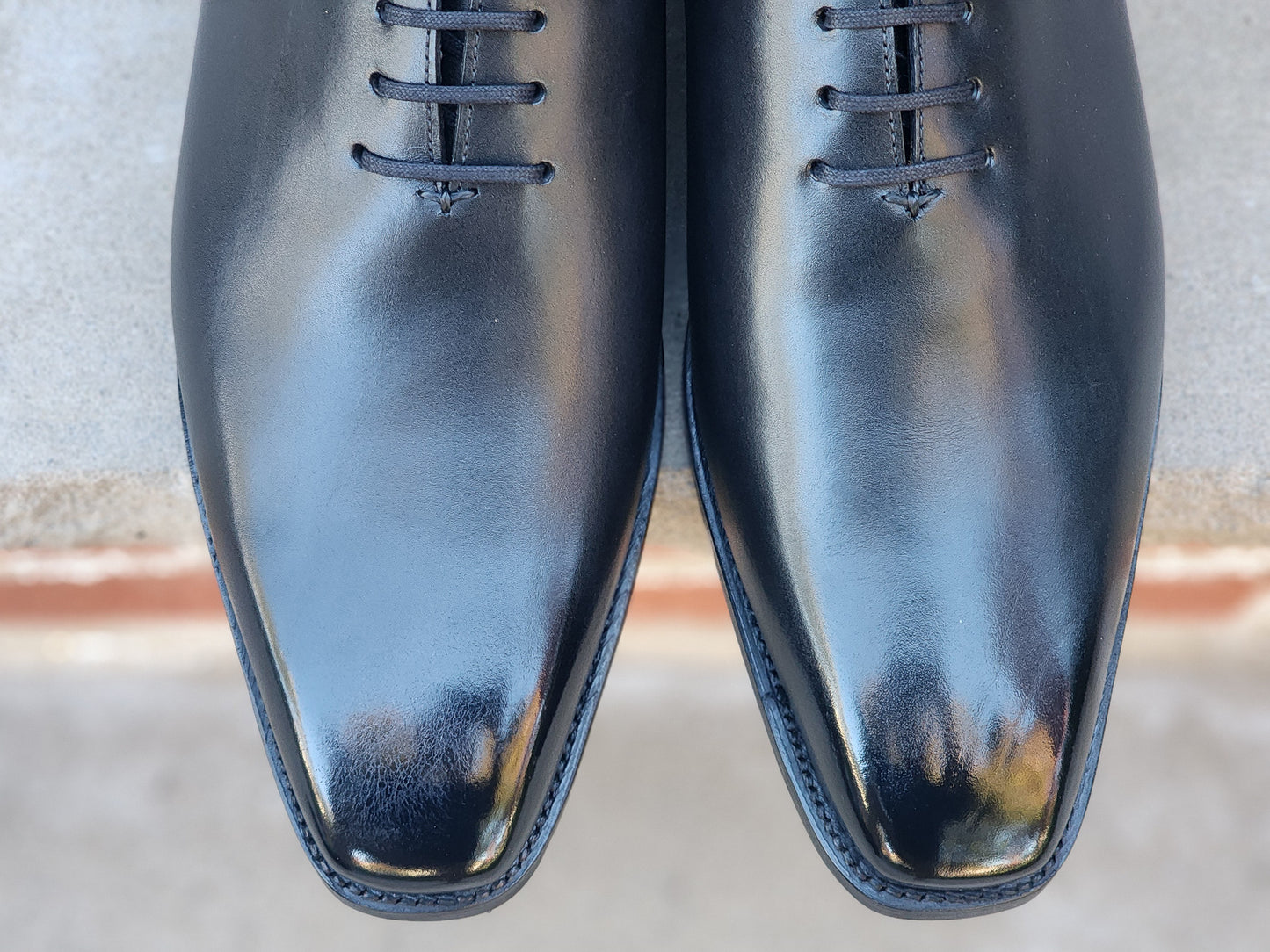 J.FitzPatrick - Whole Cut Oxford - Black Calf (Second) - US 11.5