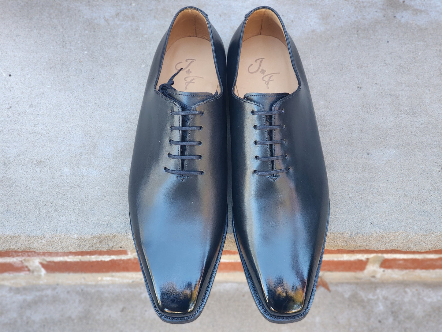 J.FitzPatrick - Whole Cut Oxford - Black Calf (Second) - US 11.5