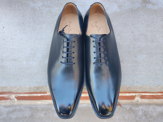 J.FitzPatrick - Whole Cut Oxford - Black Calf (Second) - US 11.5