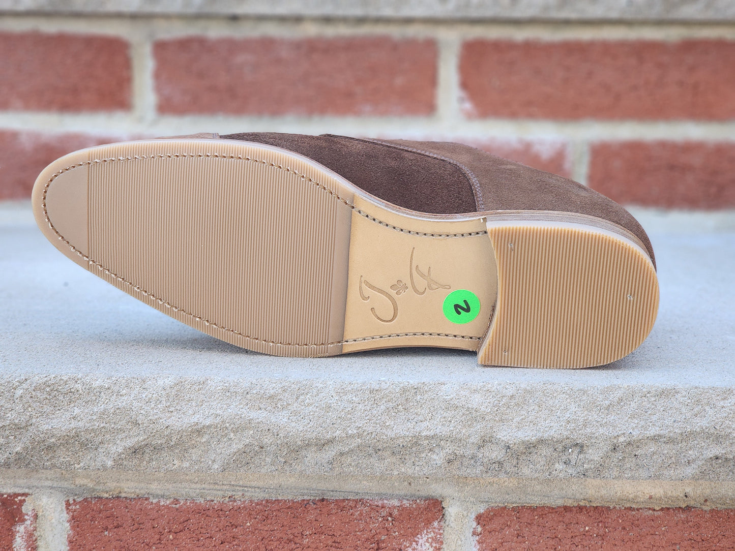 J.FitzPatrick - Oxford en daim pleine fleur - Marron foncé