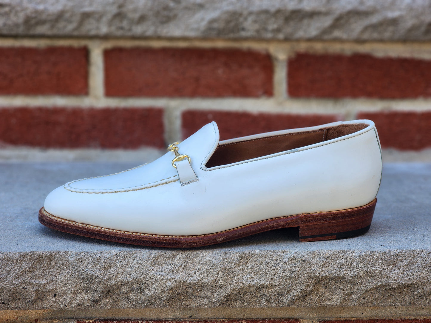 J.FitzPatrick - Bit Loafers - White Calf (Second) - US 9