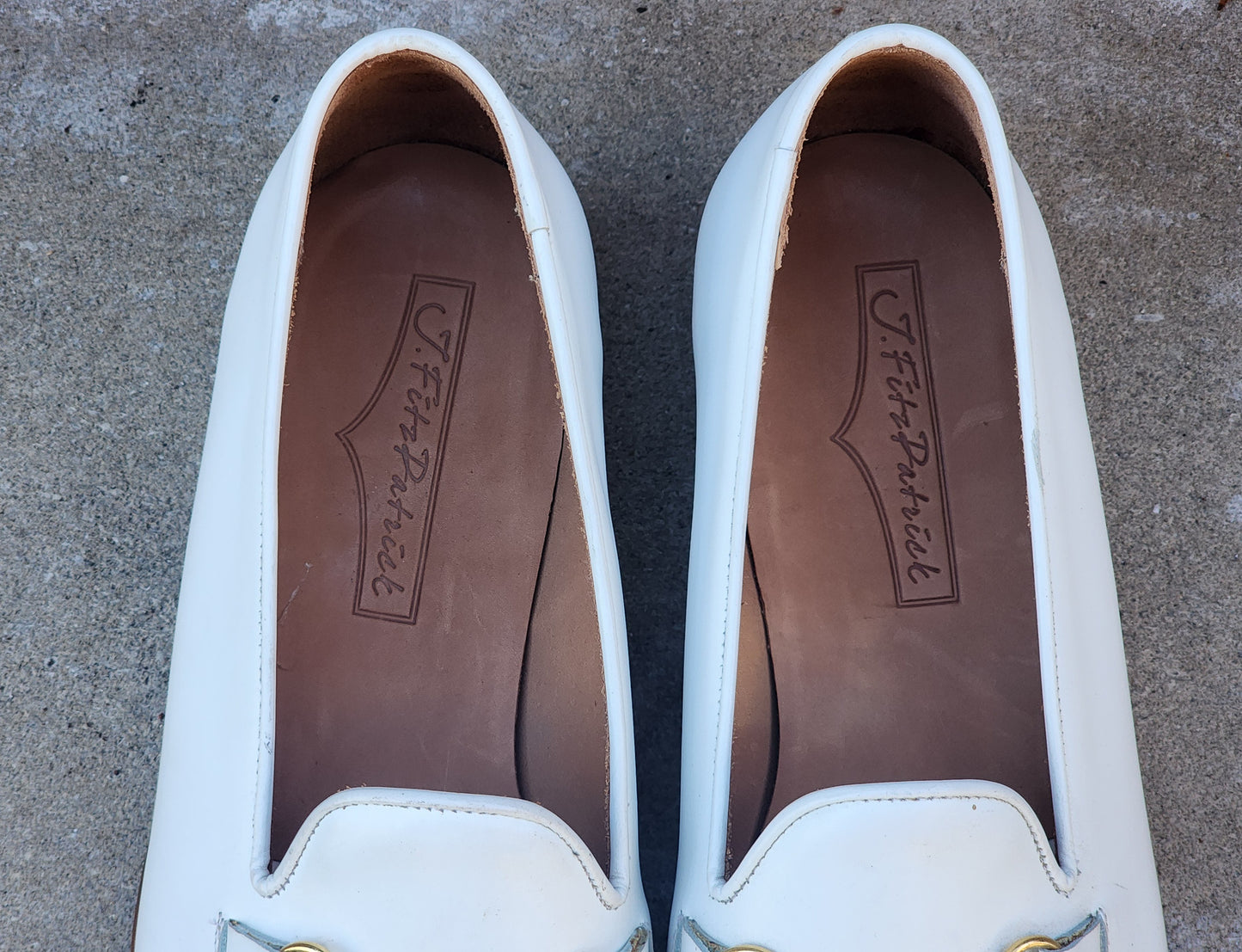 J.FitzPatrick - Bit Loafers - White Calf (Second) - US 9