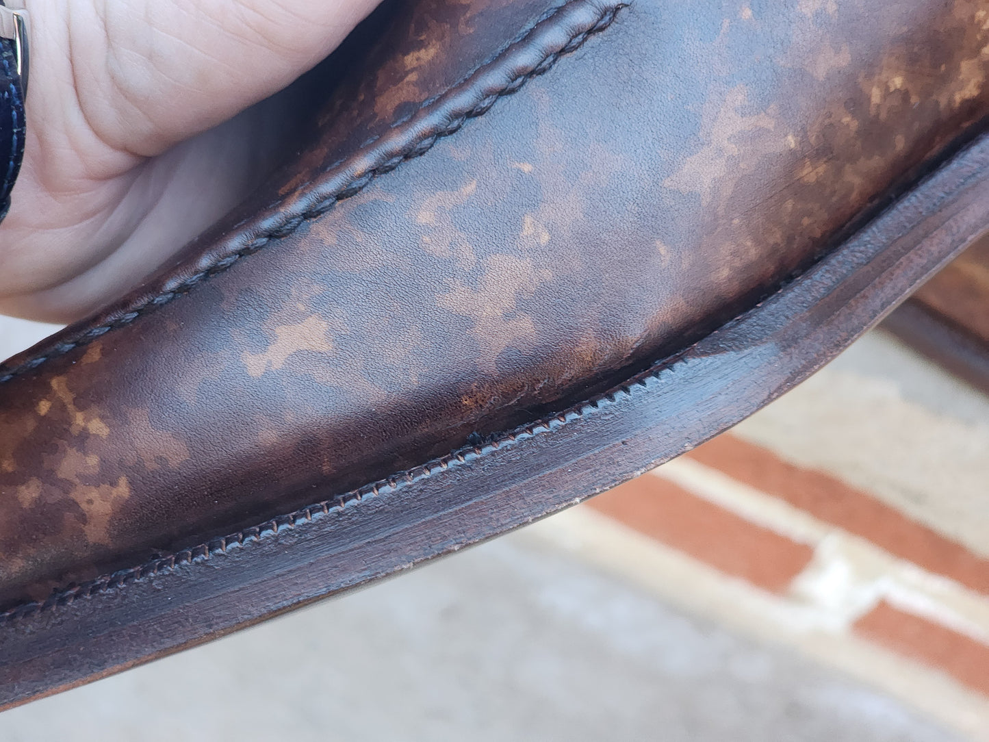 J.FitzPatrick - Oxford en daim pleine fleur - Marron foncé