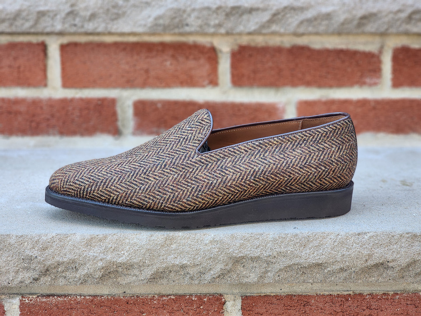 J.FitzPatrick - Whole Cut Loafers - Gold Tweed - US 9.5