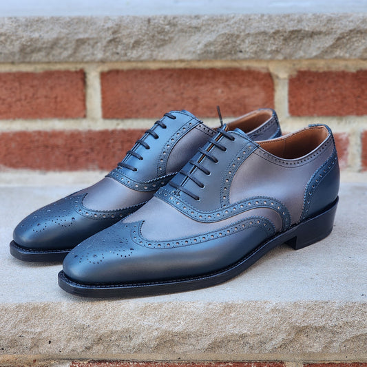 J.FitzPatrick - Oxford en daim pleine fleur - Marron foncé