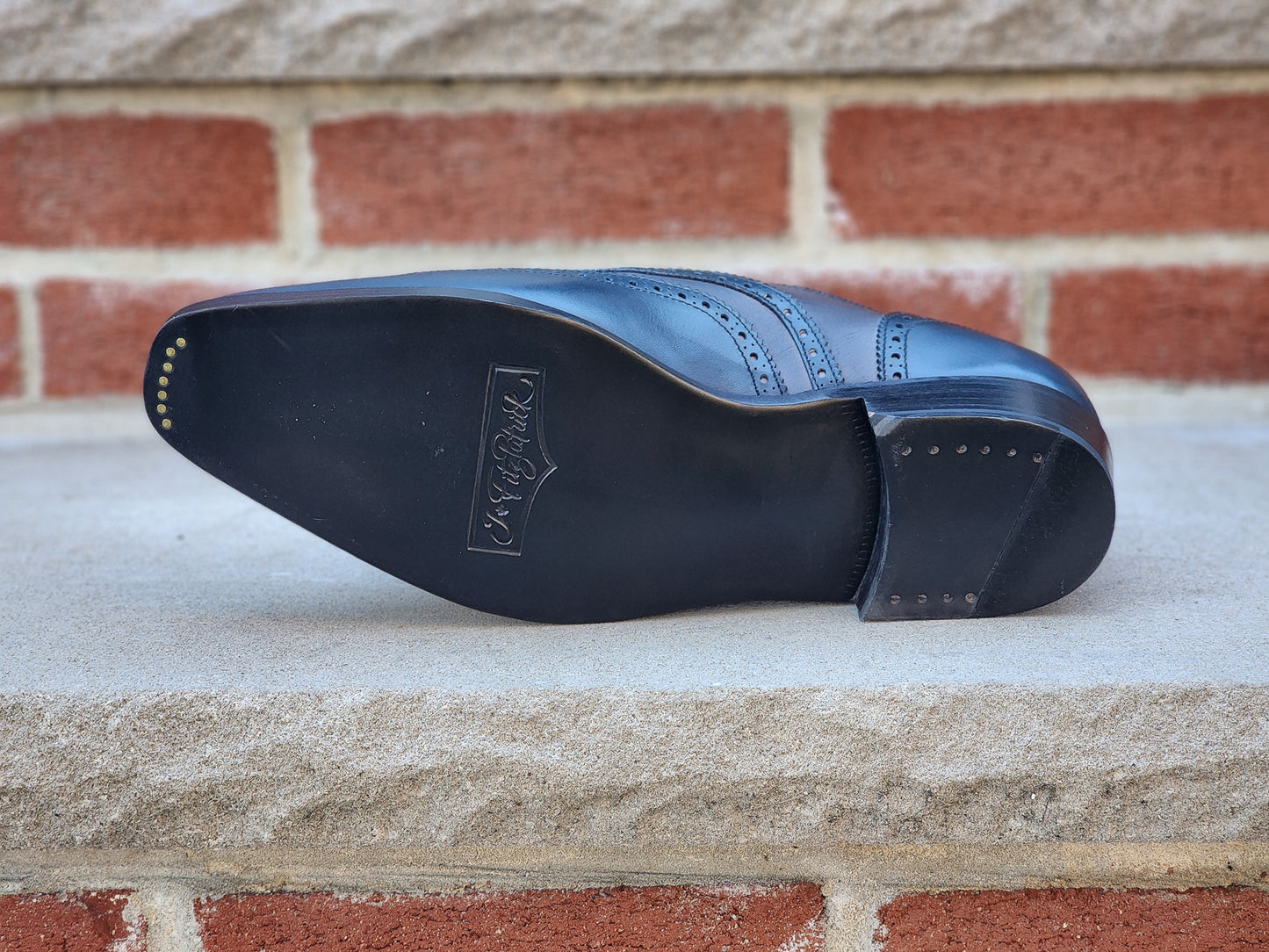 J.FitzPatrick - Oxford de una sola pieza de ante - Marrón oscuro