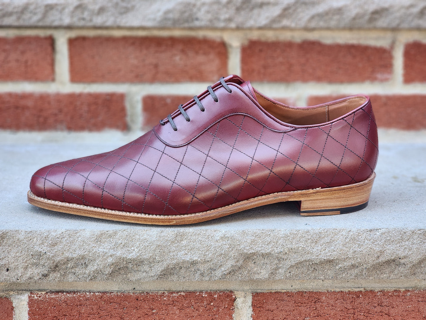 J.FitzPatrick - Oxford de una sola pieza de ante - Marrón oscuro