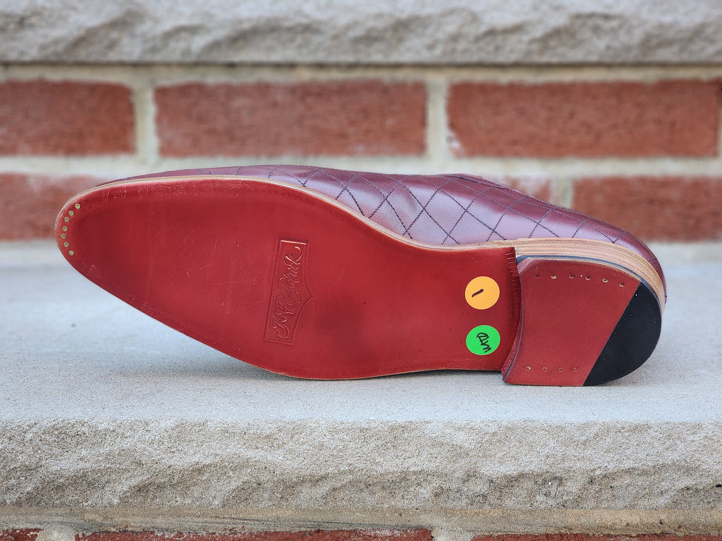 J.FitzPatrick - Oxford de una sola pieza de ante - Marrón oscuro