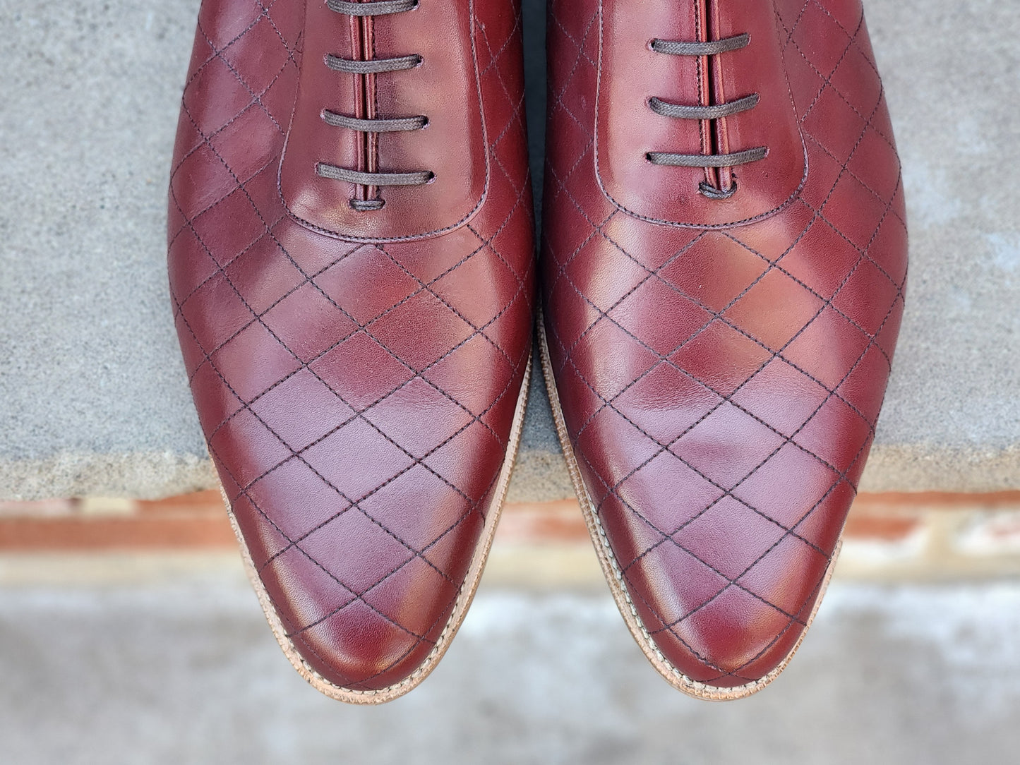 J.FitzPatrick - Oxford de una sola pieza de ante - Marrón oscuro