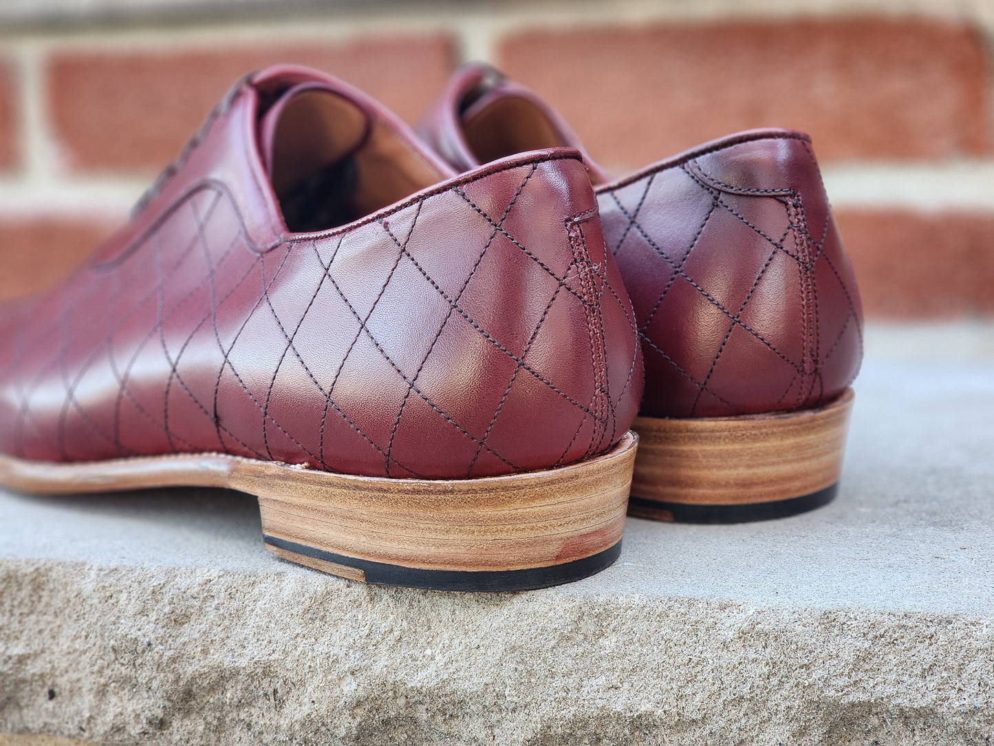 J.FitzPatrick - Oxford de una sola pieza de ante - Marrón oscuro