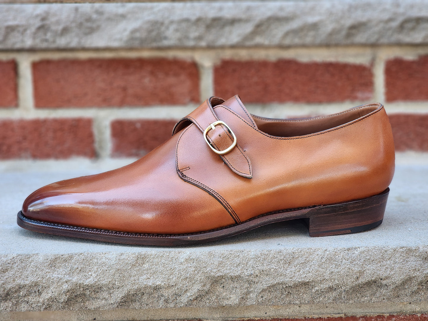 J.FitzPatrick - Oxford de una sola pieza de ante - Marrón oscuro