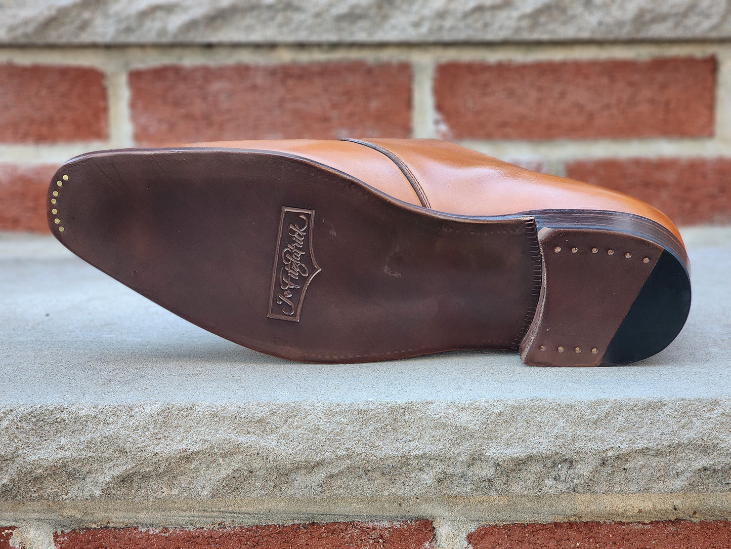 J.FitzPatrick - Oxford de una sola pieza de ante - Marrón oscuro