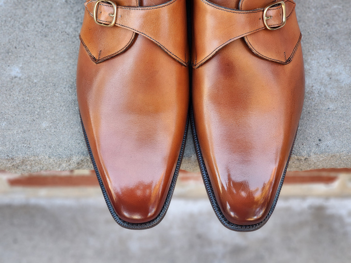 J.FitzPatrick - Oxford de una sola pieza de ante - Marrón oscuro