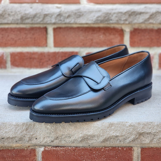J.FitzPatrick - Butterfly Loafers - Black Calf - US 12