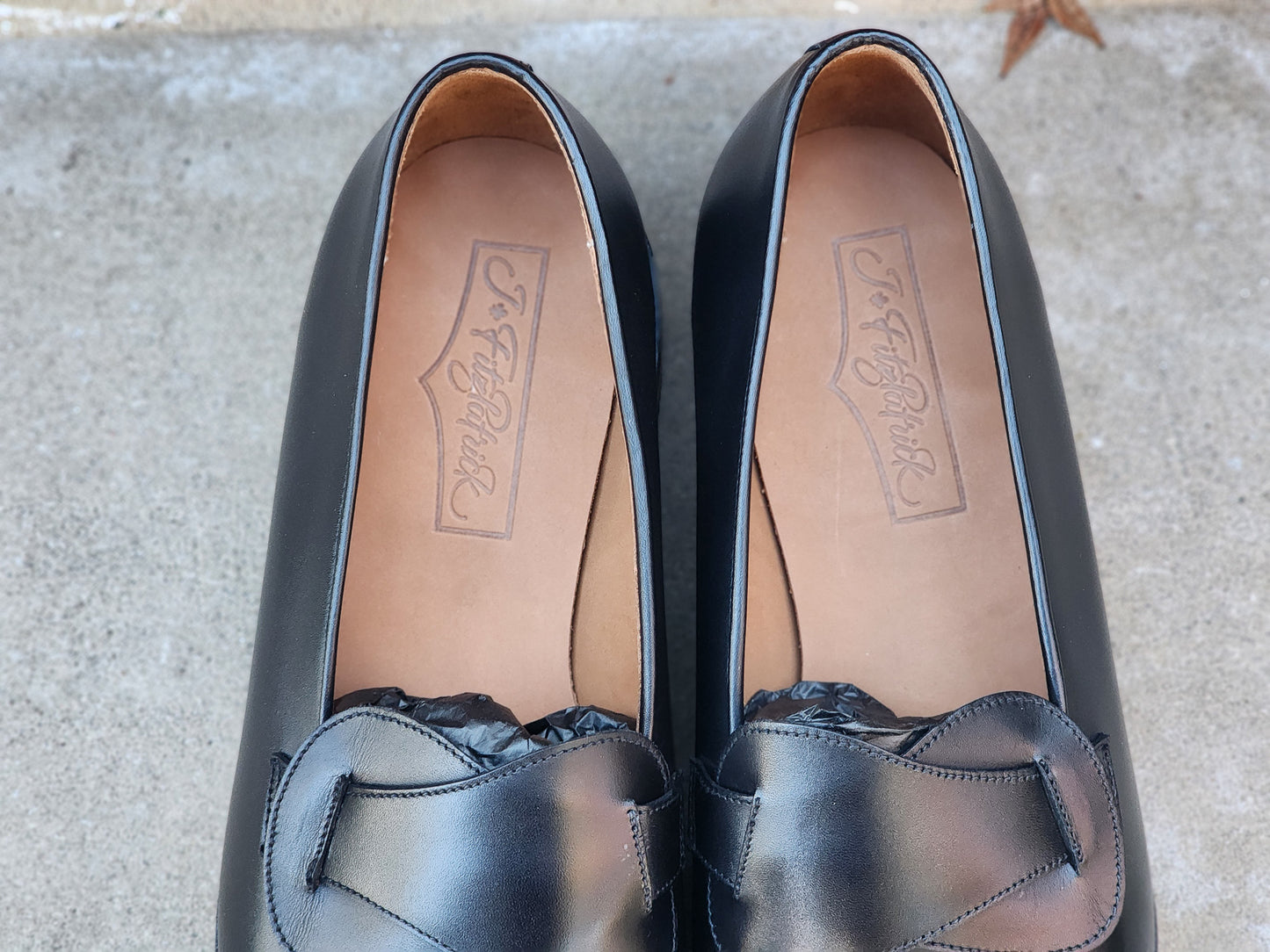 J.FitzPatrick - Butterfly Loafers - Black Calf - US 12