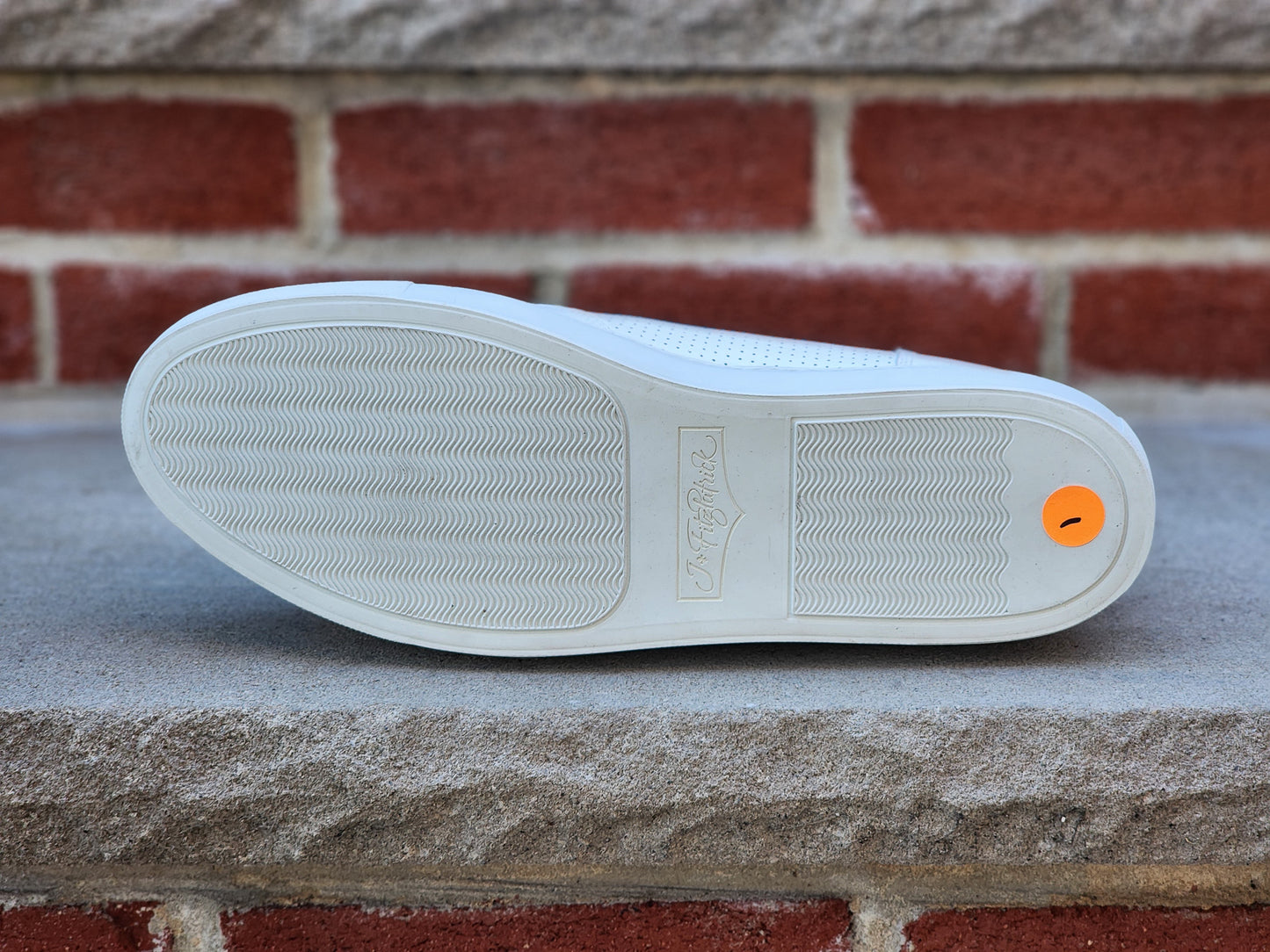 J.FitzPatrick - Hi Top Sneaker - White Calf Perforated - US 13