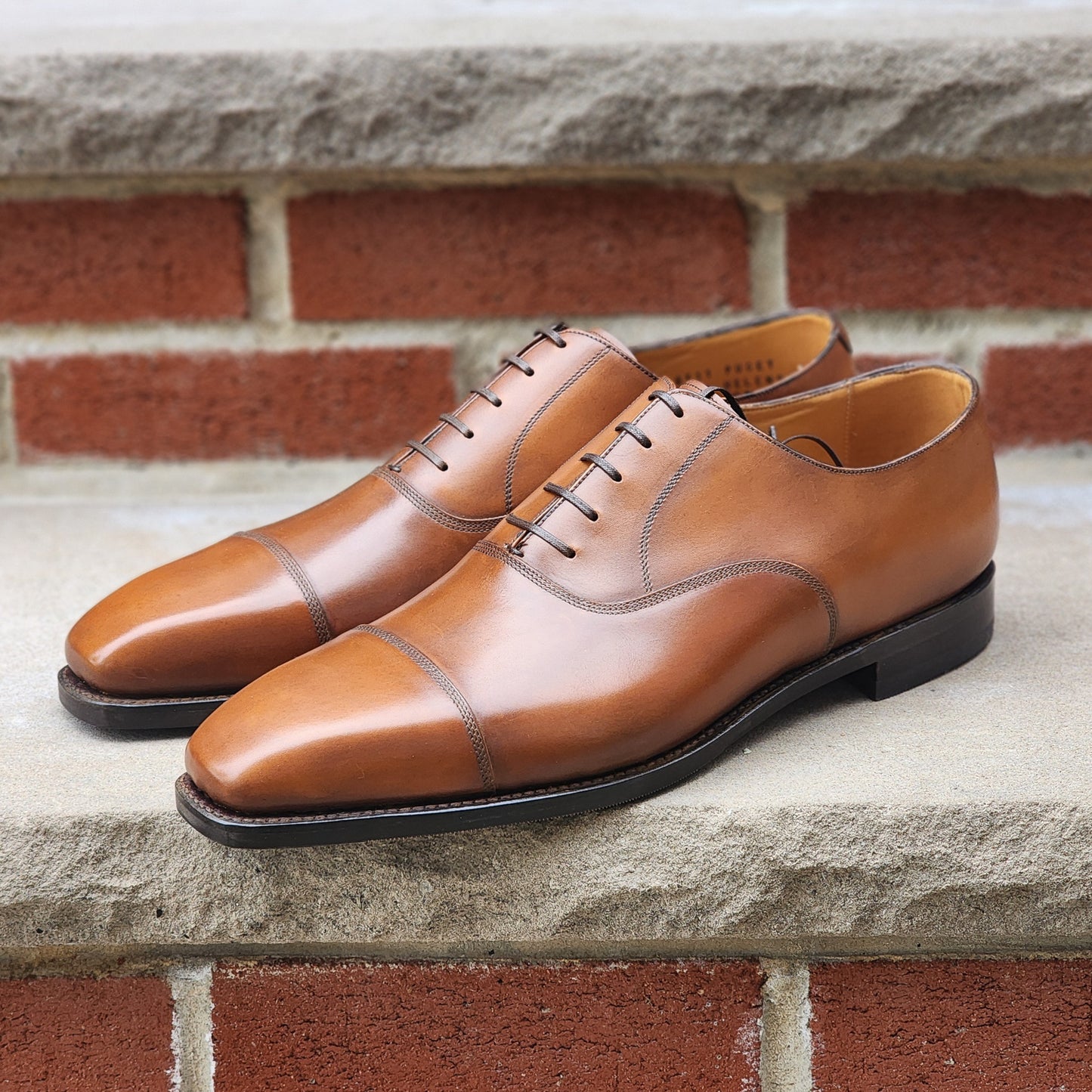 J.FitzPatrick - Cap Toe Oxford - Tan Calf (Second) - US 13