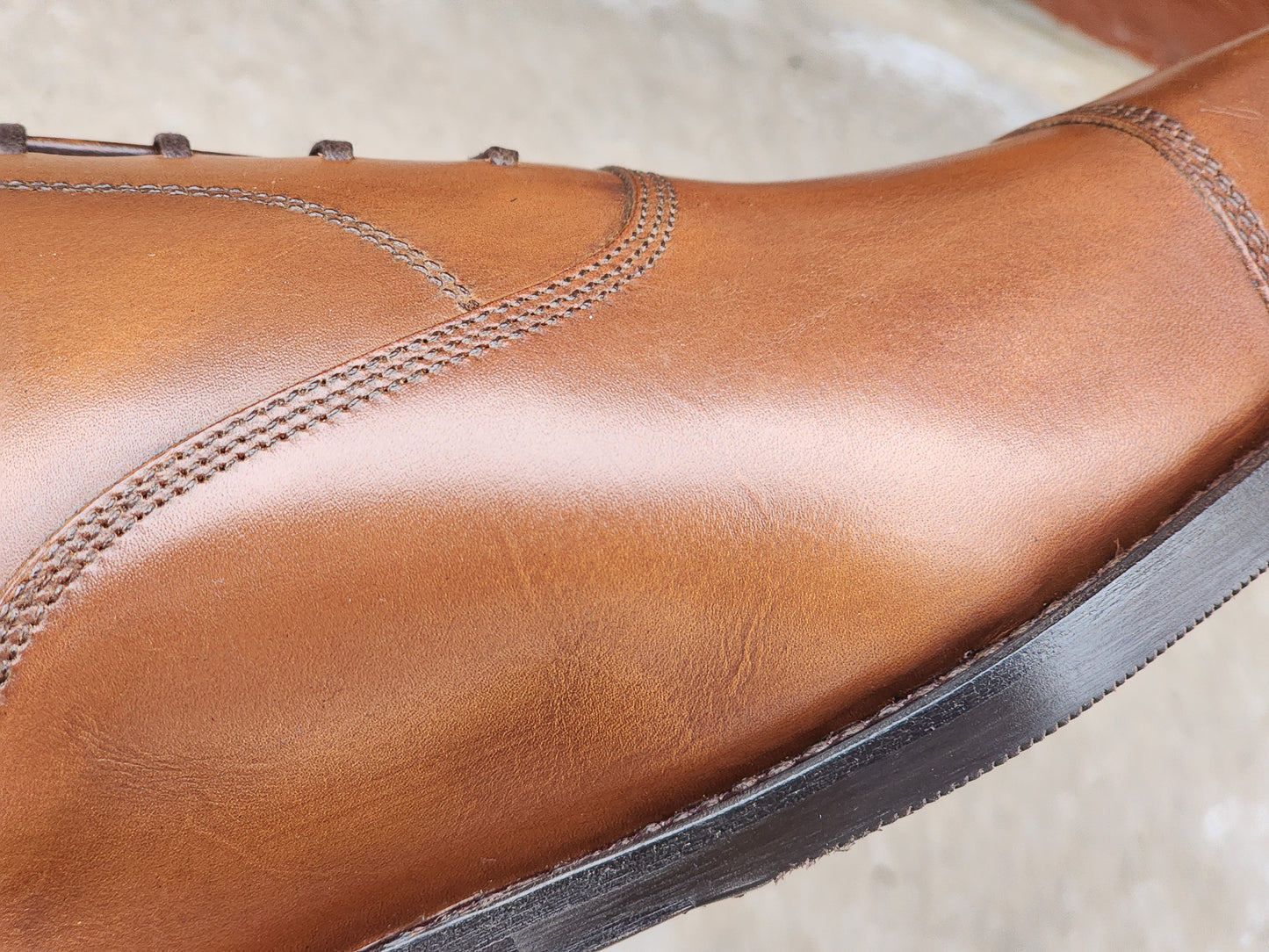 J.FitzPatrick - Cap Toe Oxford - Tan Calf (Second) - US 13