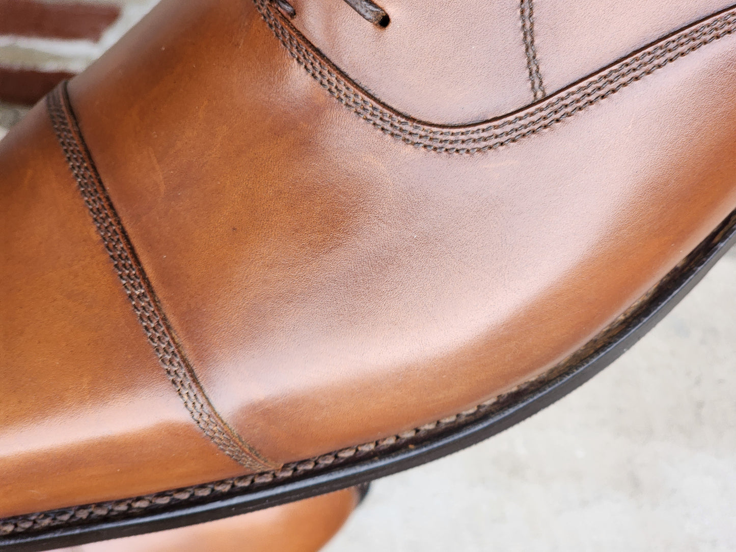 J.FitzPatrick - Cap Toe Oxford - Tan Calf (Second) - US 13