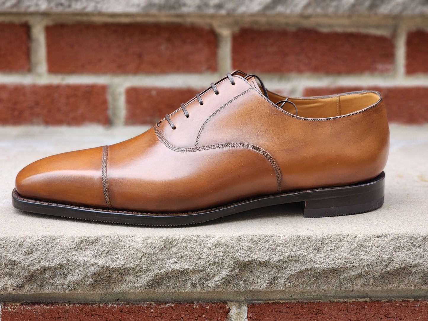 J.FitzPatrick - Cap Toe Oxford - Tan Calf (Second) - US 13