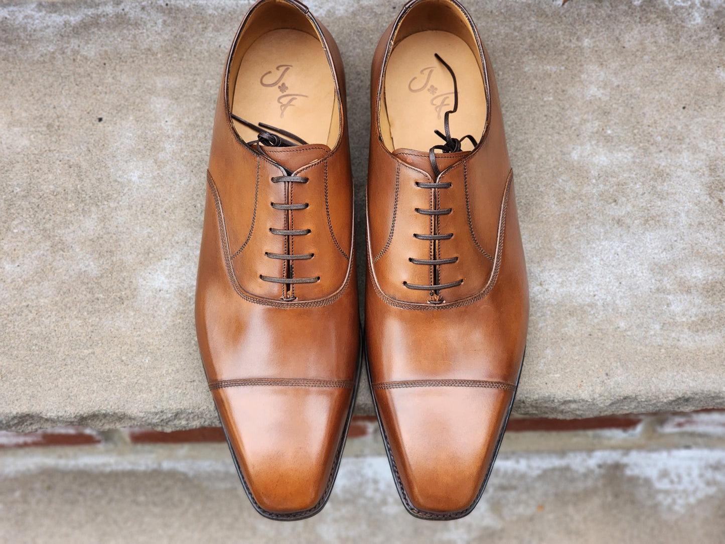 J.FitzPatrick - Cap Toe Oxford - Tan Calf (Second) - US 13