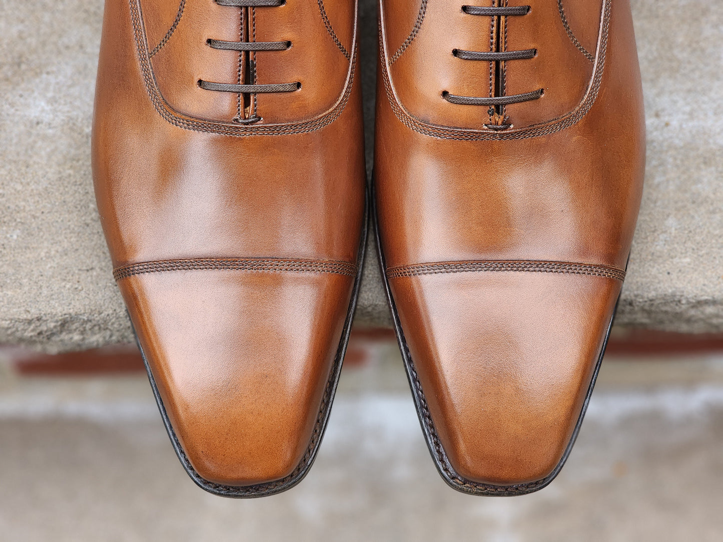 J.FitzPatrick - Cap Toe Oxford - Tan Calf (Second) - US 13